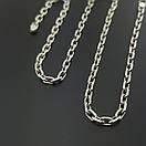 Чоловіча срібна цепочка якірне плетіння - якір. Ланцюг якірний срібло 925. Довжина 60 см, фото 8