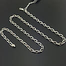 Чоловіча срібна цепочка якірне плетіння - якір. Ланцюг якірний срібло 925. Довжина 60 см, фото 9