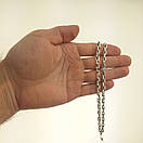 Чоловіча срібна цепочка якірне плетіння - якір. Ланцюг якірний срібло 925. Довжина 60 см, фото 3