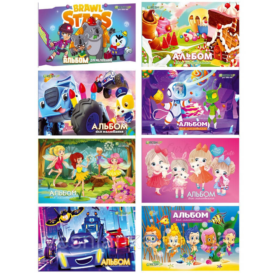 Альбом для малювання 12 арк. з перфорацією FR-1312 Fresh Up, фото 1