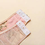 Напівпрозорий боді з квітковою вишивкою та шнурівкою - бежевий S (1005002220126202), фото 5