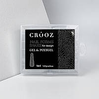 Верхні форми для нарощування нігтів Crooz Nails Forms Snake №4 (Балерина)