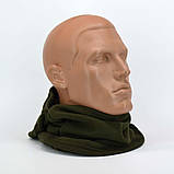 Балаклава флісова зимова в кольорі армійський зелений, фото 10