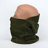 Балаклава флісова зимова в кольорі армійський зелений, фото 9