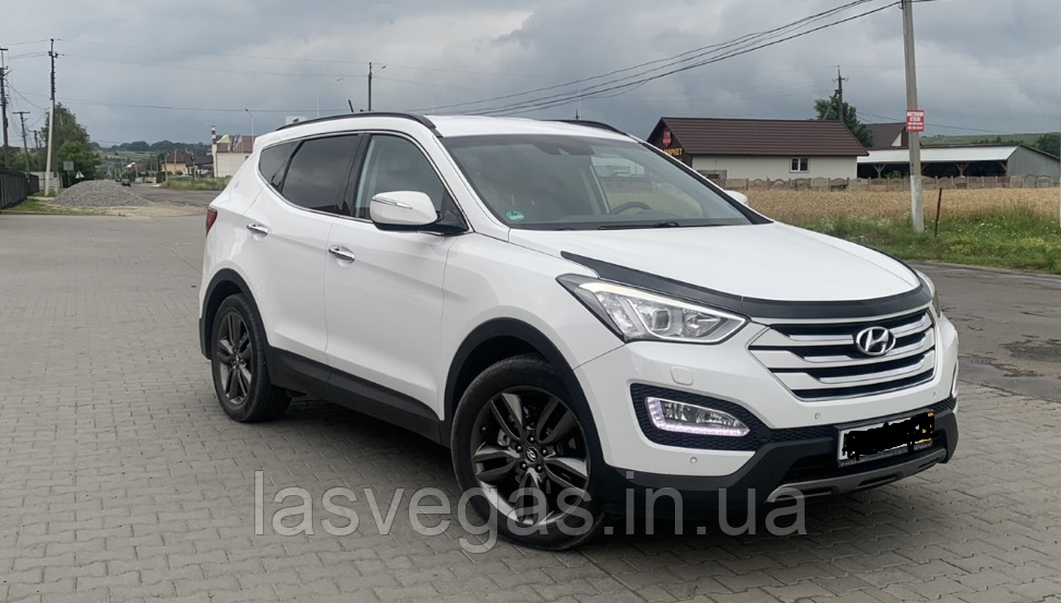 Дефлектор капоту (мухобійка) Hyundai Santa Fe 2012-2017 (Autoclover D543), фото 1