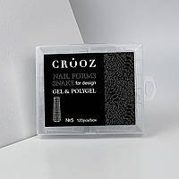 Верхні форми для нарощування нігтів Crooz Nails Forms Snake №5 (Довгий квадрат)