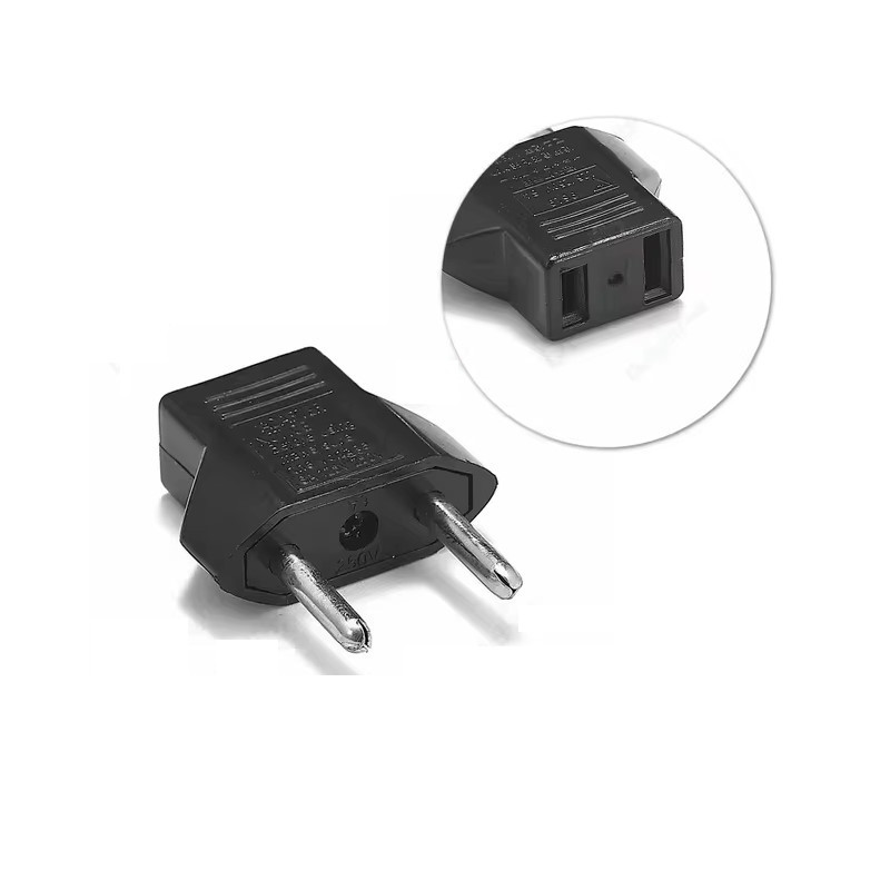 Адаптер вилки США-ЕС. Дорожній адаптер для євророзетки. DelightFire, фото 1