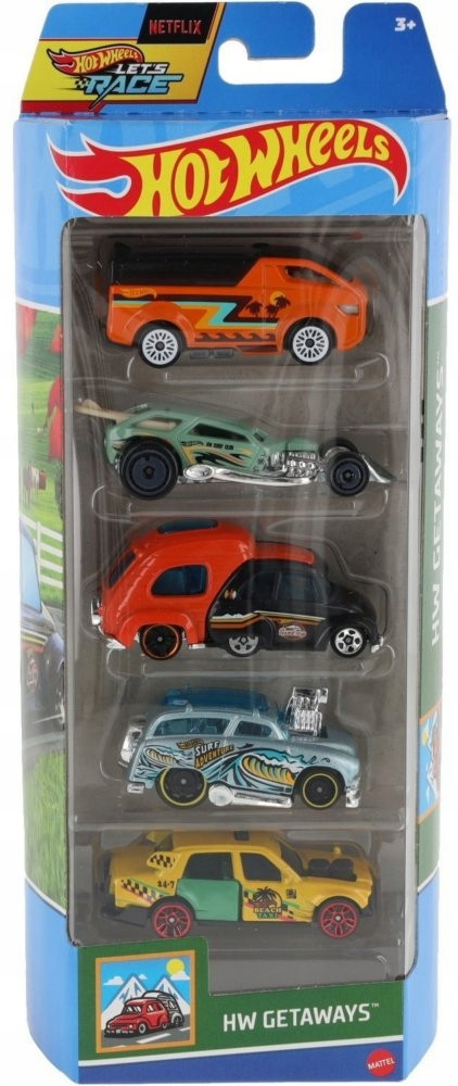 Набір з 5 машинок Хот Вілс Екшен Hot Wheels HTV46