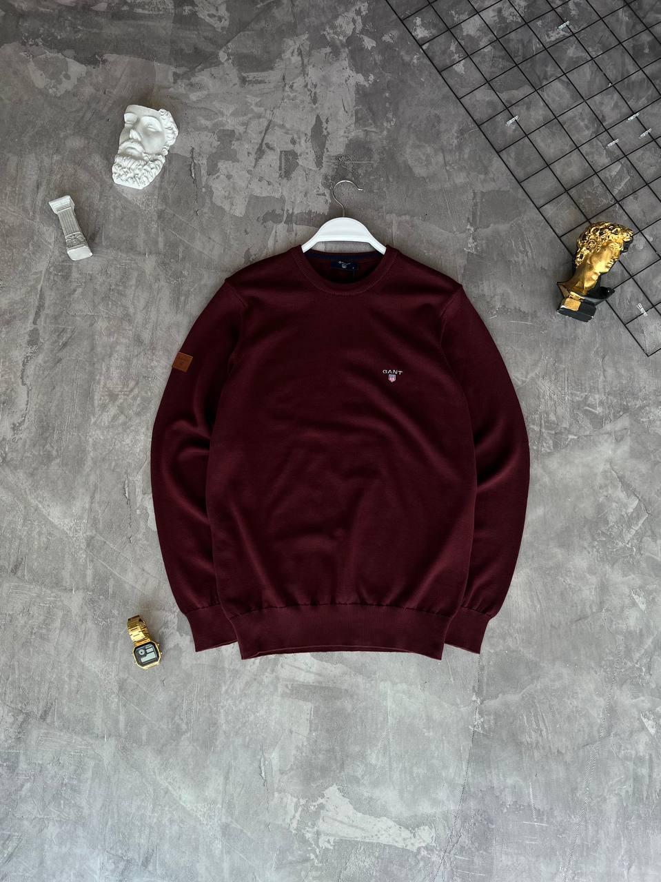 Чоловіча кофта світшот Gant M2072 бордова, фото 1