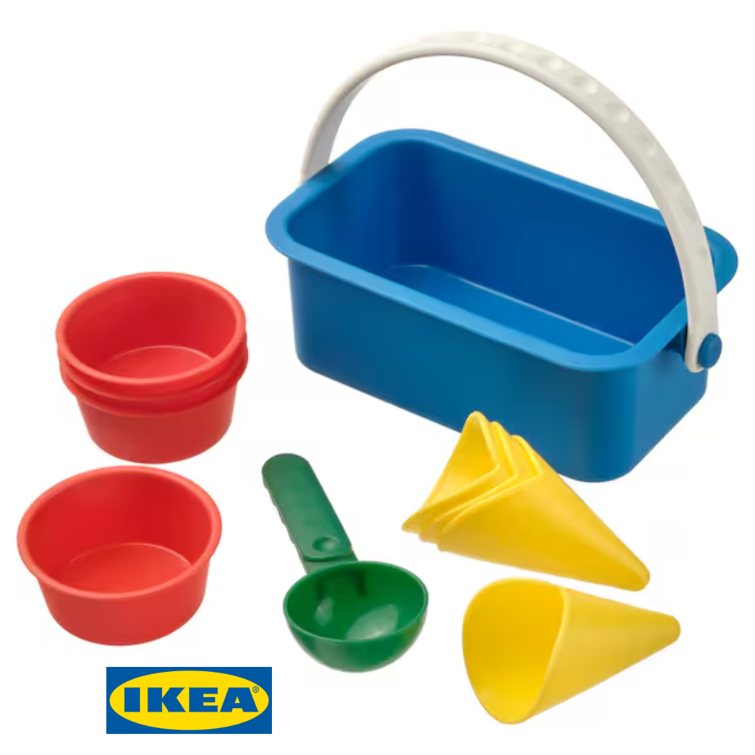 Набір для пісочниці IKEA SANDIG 10 предметів Різні кольори 505.776.74