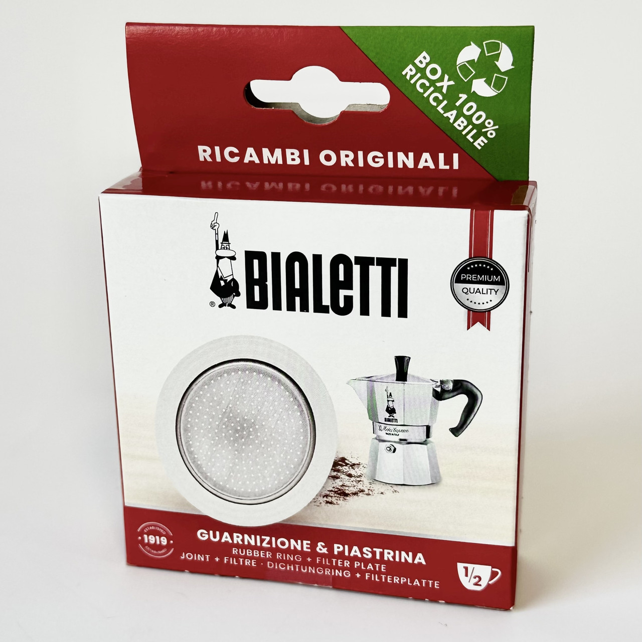 Набір для гейзерних кавоварок Bialetti ущільнювач + сито (1/2ч) 990800030/NP