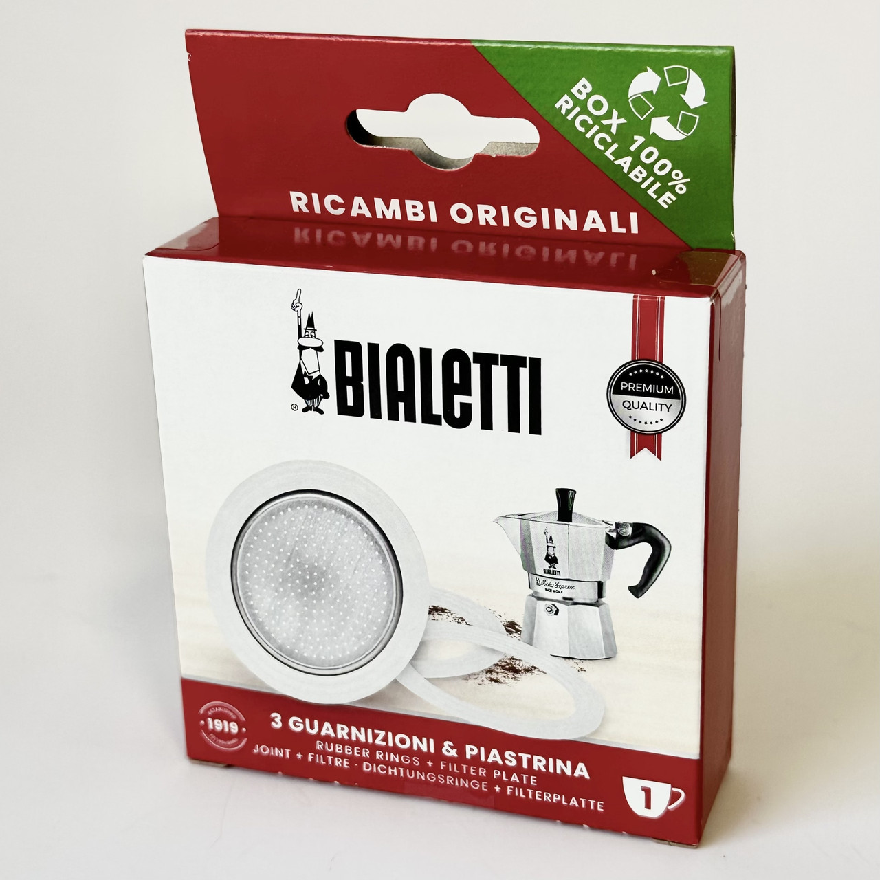Набір для гейзерних кавоварок Bialetti 3 ущільнювачі + сито (1ч) 990800031/NP