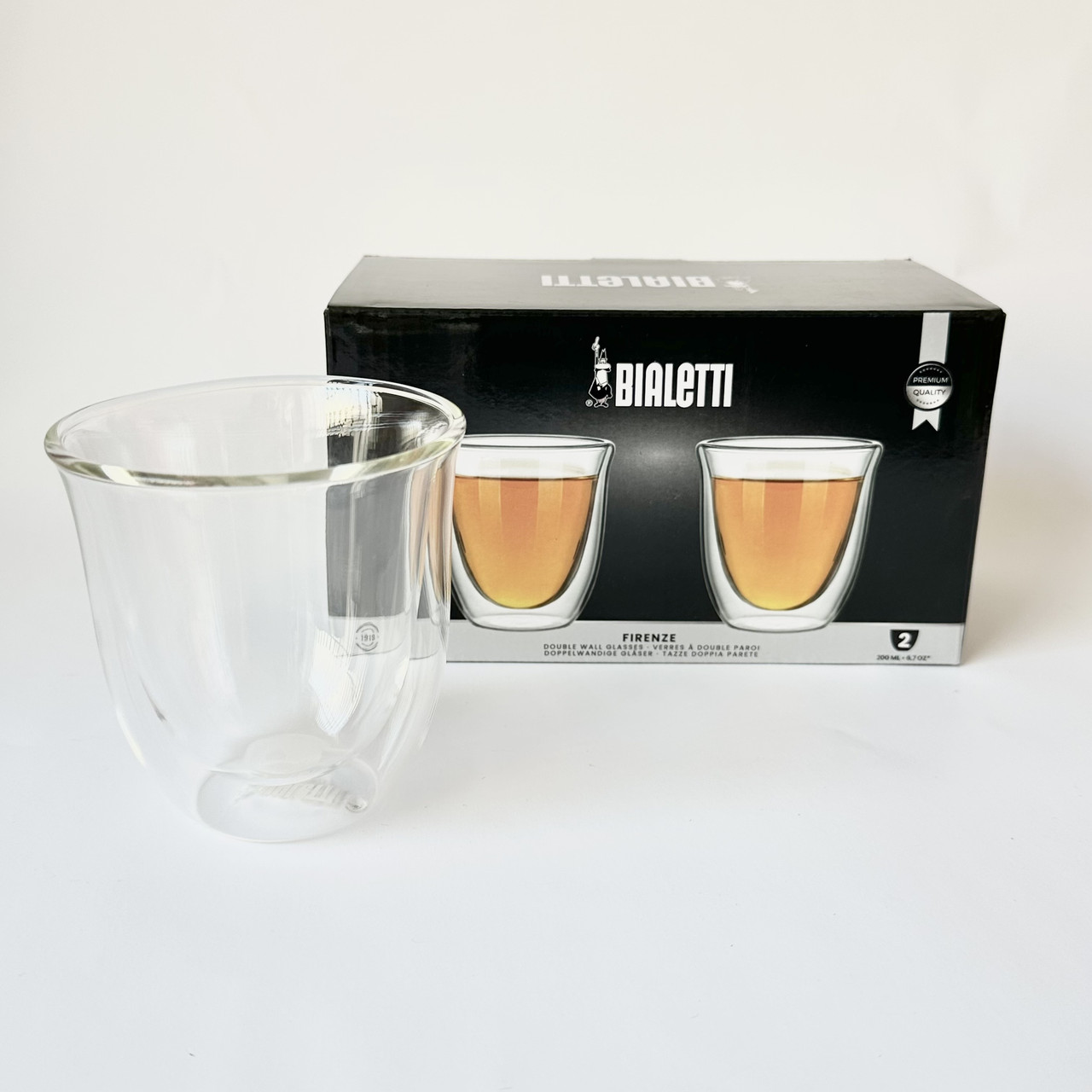 Набір склянок із подвійними стінками Bialetti Firenze (200мл 2 шт) 99DBW012