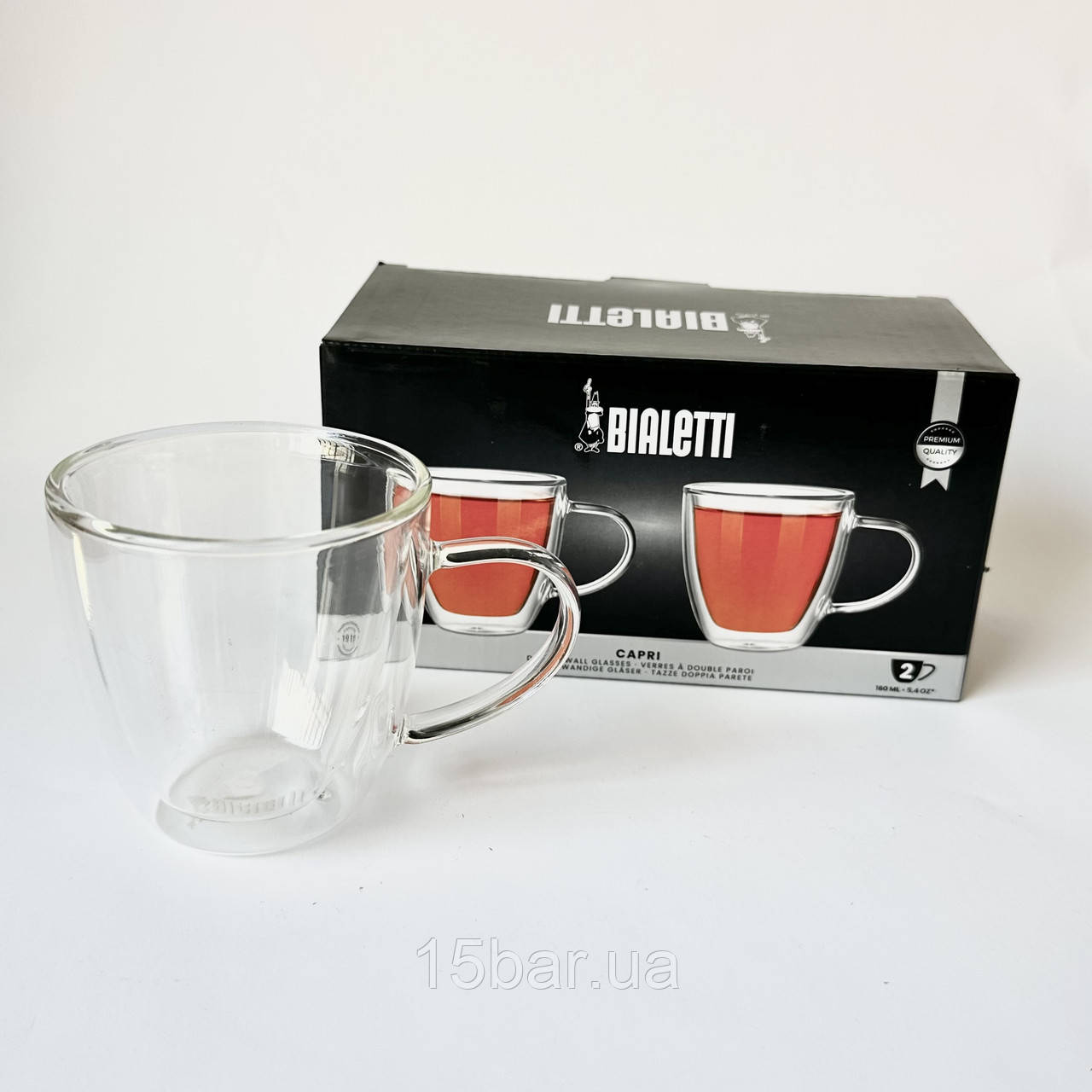 Набір кухлів з подвійними стінками Bialetti Capri (160мл 2 шт) 99DBW010