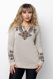 Жіночий джемпер-вишиванка з довгим рукавом