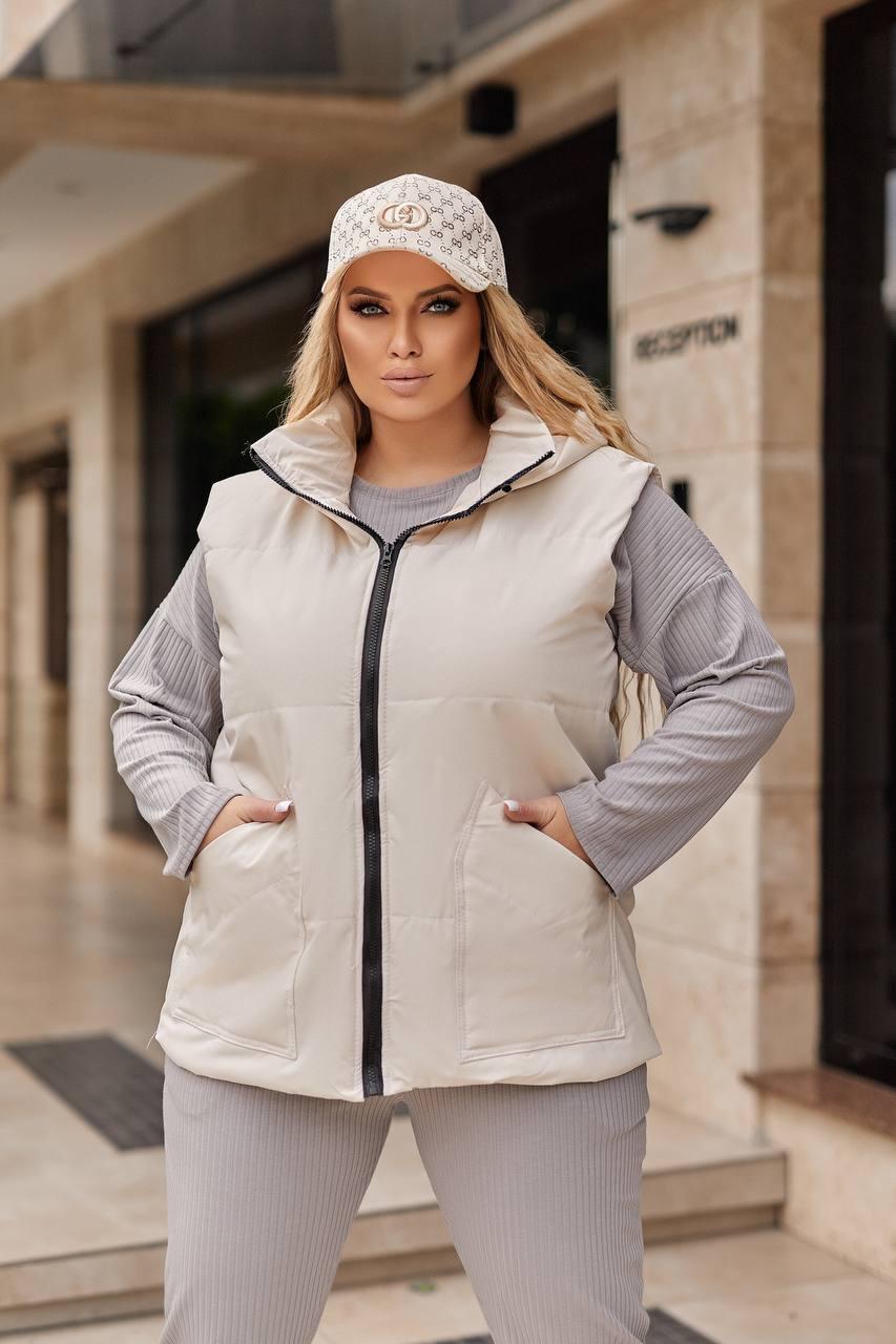 Жилетка безрукавка на синтепоні Артік водостійка  48-50, 52-54, 56-58, 60-62, фото 1