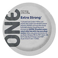 Презерватив ONE Extra Strong, 1 шт, розширена форма, зі змазкою, підходить для анального сексу - SX0775