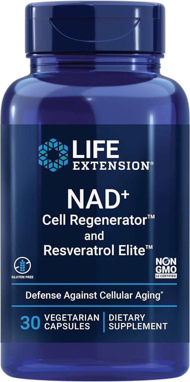 Life Extension NAD+ Cell Regenerator and Resveratrol 30 капсул