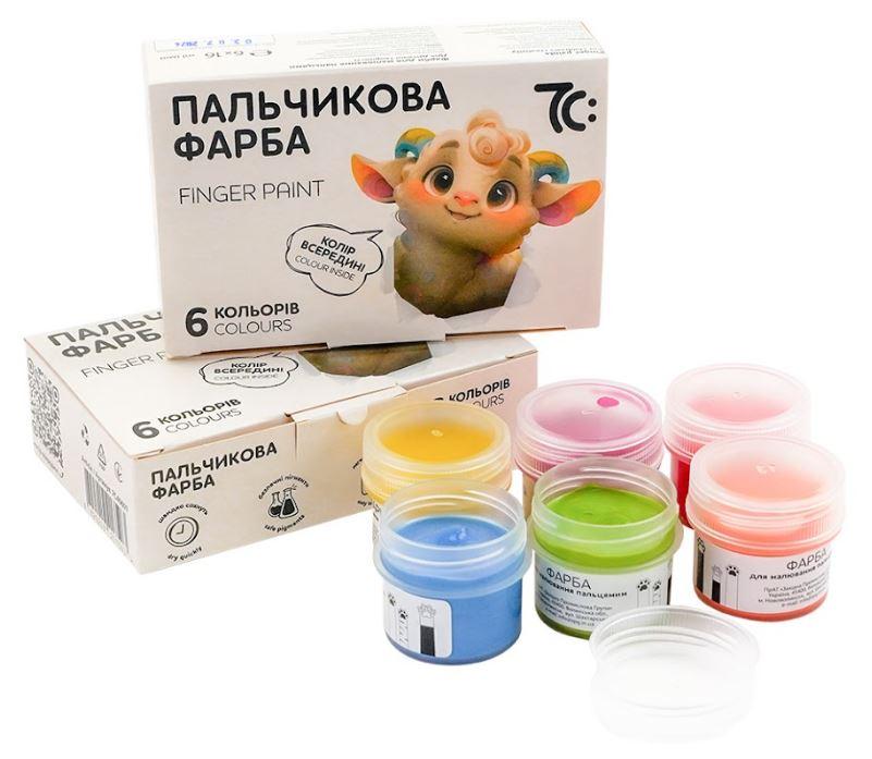 Фарби пальчикові гуаш 6 кол/16 мл 7С: