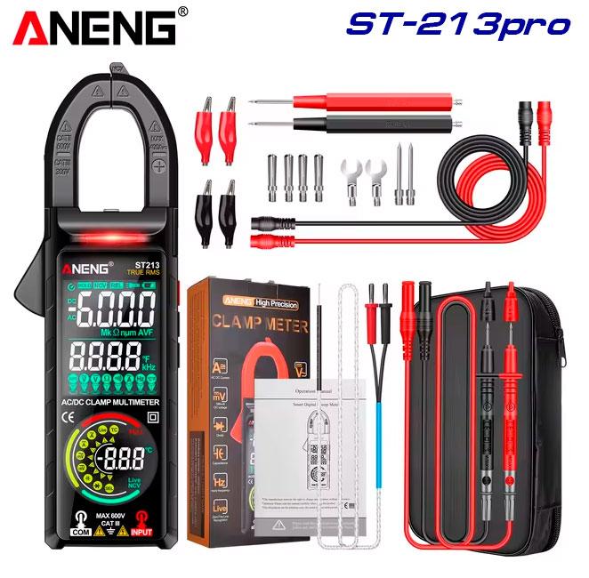 ANENG ST213pro, струмові кліщі, AC/DC 400A, напруга AC/DC 600В, опір: 60 МОм, ємність: 60мФ, температура: до