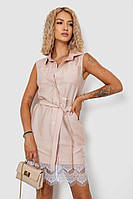 Платье На Пуговицах Женское Бежевое Платье Денвер Сукня На Ґудзиках Жіноче Бежеве Плаття