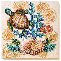 Набір-міді Для Вишивання Бісером "морські Жителі" Amb-030 На Натуральному Полотні Selli