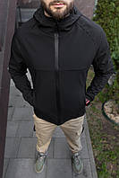 Чоловіча Куртка Softshell Чорна Демісезонна Shopingo