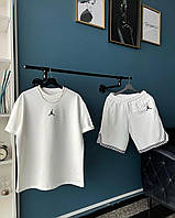 Комплект Чоловічий Футболка Шорти Білий Костюм Джордан White Shopingo