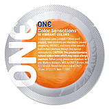 Презерватив ONE Color Sensations - ONE trip tot cloud nine (Orange) 1 шт kitty.in.ua, фото 2