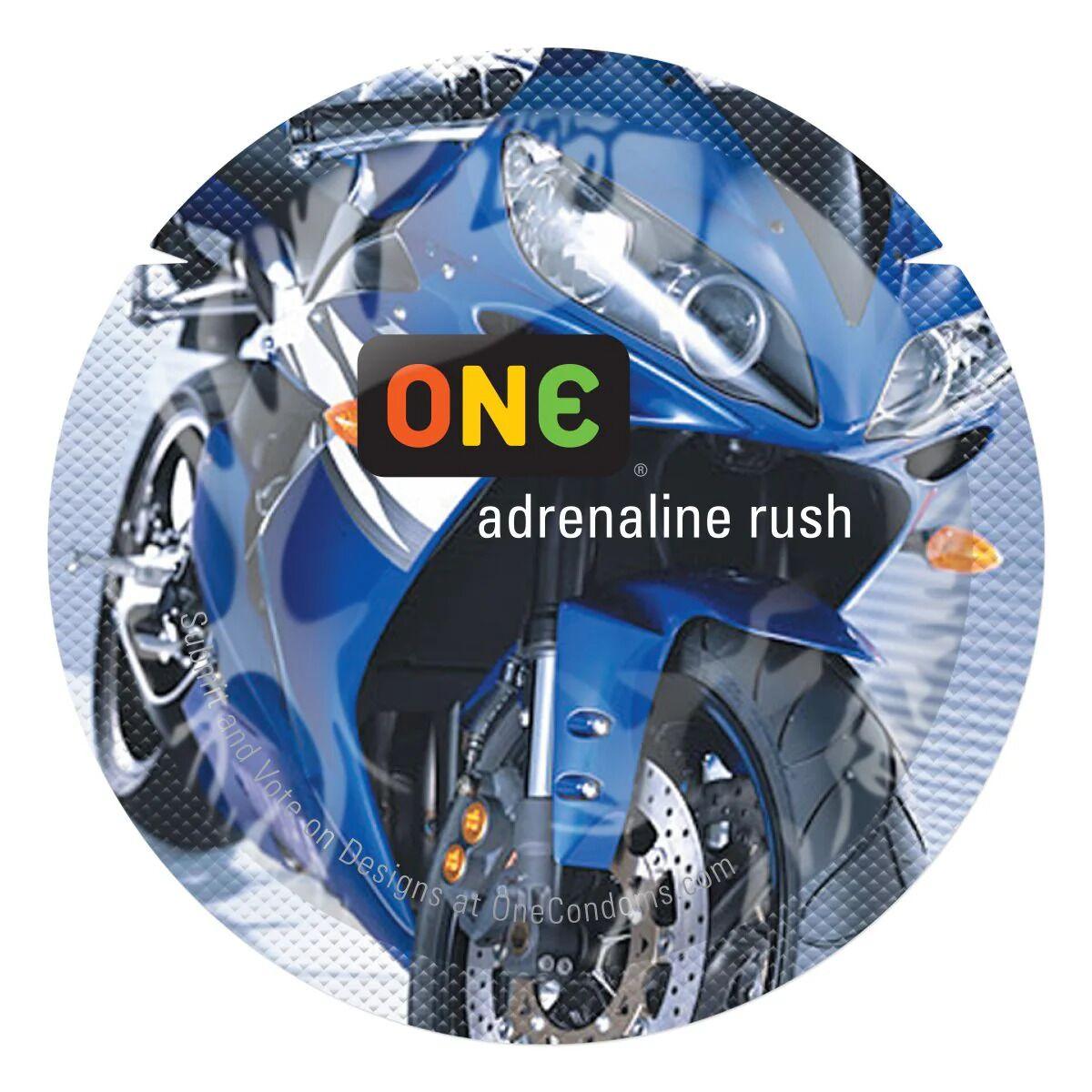 Презерватив ONE Color Sensations - ONE adrenaline rush (Blue) 1 шт Кітті