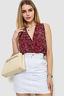 Боди С Цветочным Принтом Цвет Бордовый DBUY Боді З Квітковим Принтом Колір Бордовий
