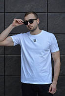 Чоловіча Біла Футболка З Принтом Базова Патріотична Shopingo