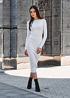 Жіноча Сукня Стаф Біла Однотонна Брендова Класична Staff Mira White Ador