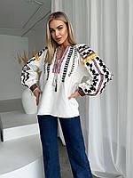 Жіноча Вишита Сорочка Біла Вишиванка Selli