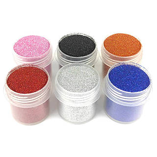 Набор Глиттера Для Био-тату «№1 Большой» Glitter-set-big-6x-1, 6 Цветов По 12 Мл Shopingo Набір Гліттера Для Біо-тату «№1 Великий»