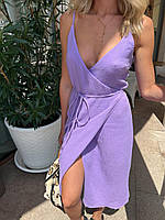 Женский Сарафан Платье Из Муслина Лавандовый Базовый Летний Однотонный Shopingo Жіночий Сарафан Сукня З