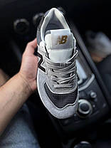 Жіночі кросівки New Balance 574 Legacy Gray Black Нью Беланс 574 сірі з чорним натуральна замша текстиль демісезон, фото 5