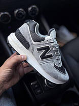 Жіночі кросівки New Balance 574 Legacy Gray Black Нью Беланс 574 сірі з чорним натуральна замша текстиль демісезон, фото 3