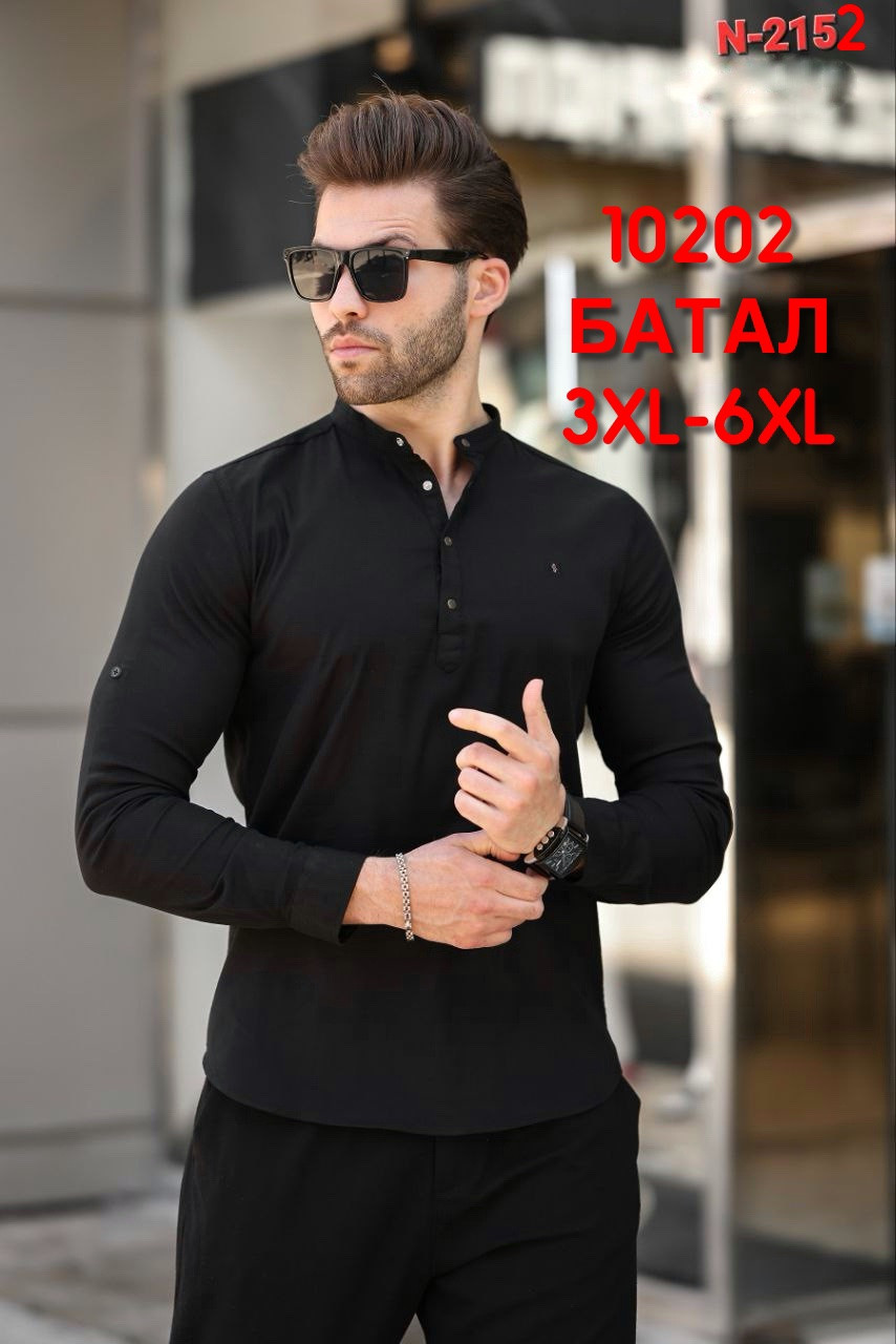 Батальна сорочка Sarino з довгим рукавом (стійка, структура) мод.2152