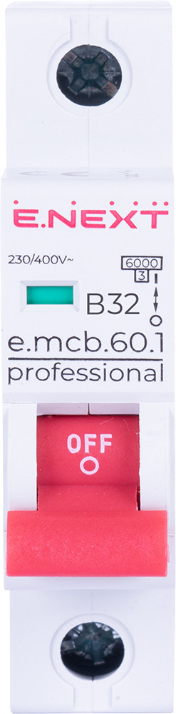 P041011 Модульний автоматичний вимикач e.mcb.pro.60.1.B 32 new, 1р, 32А, В, 6кА, new