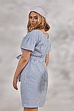 Сукня для вагітних та годуючих літня в смужку Kamilla Юла Мама розмір L Блакитний, фото 5