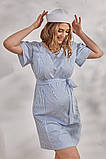 Сукня для вагітних та годуючих літня в смужку Kamilla Юла Мама розмір L Блакитний, фото 4