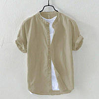 Мужская Льняная Рубашка С Коротким Рукавом Ador Чоловіча Лляна Сорочка З Коротким Рукавом
