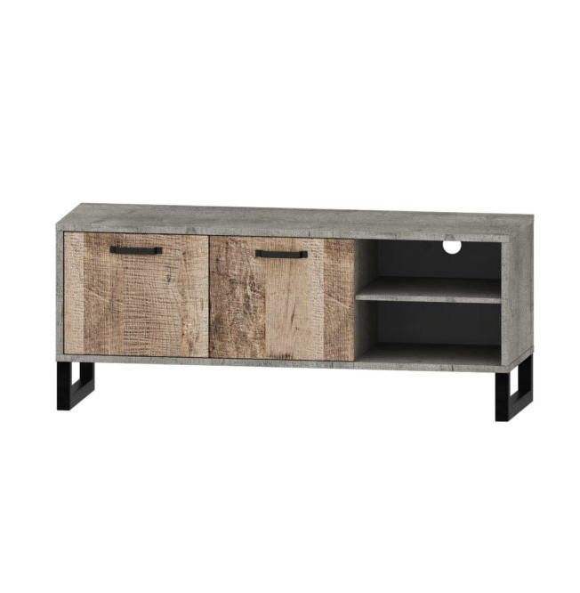 Сучасна підлогова висока тумба під телевізор лофт на металевих ніжках 140 см у вітальню зал Барі Сокме