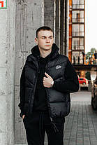 Чорна чоловіча жилетка Nike Storm Fit Black тепла без рукавів Найк непромокаюча плащівка осінь весна, фото 3