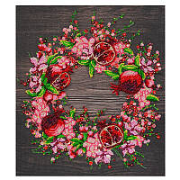 Набір Для Вишивання Бісером "червоні Гранати" Ab-890 На Натуральному Полотні Selli