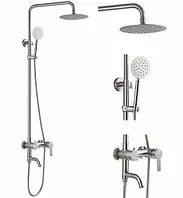 Душова система зі змішувачем і тропічним душем і ручною лійкою Rizo RC62N