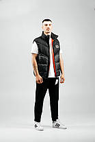 Сіраа чоловіча жилетка Nike Golf Windrunner Grey Black тепла без рукавів Безрукавка Найк непромокаюча плащівка осінь, фото 4