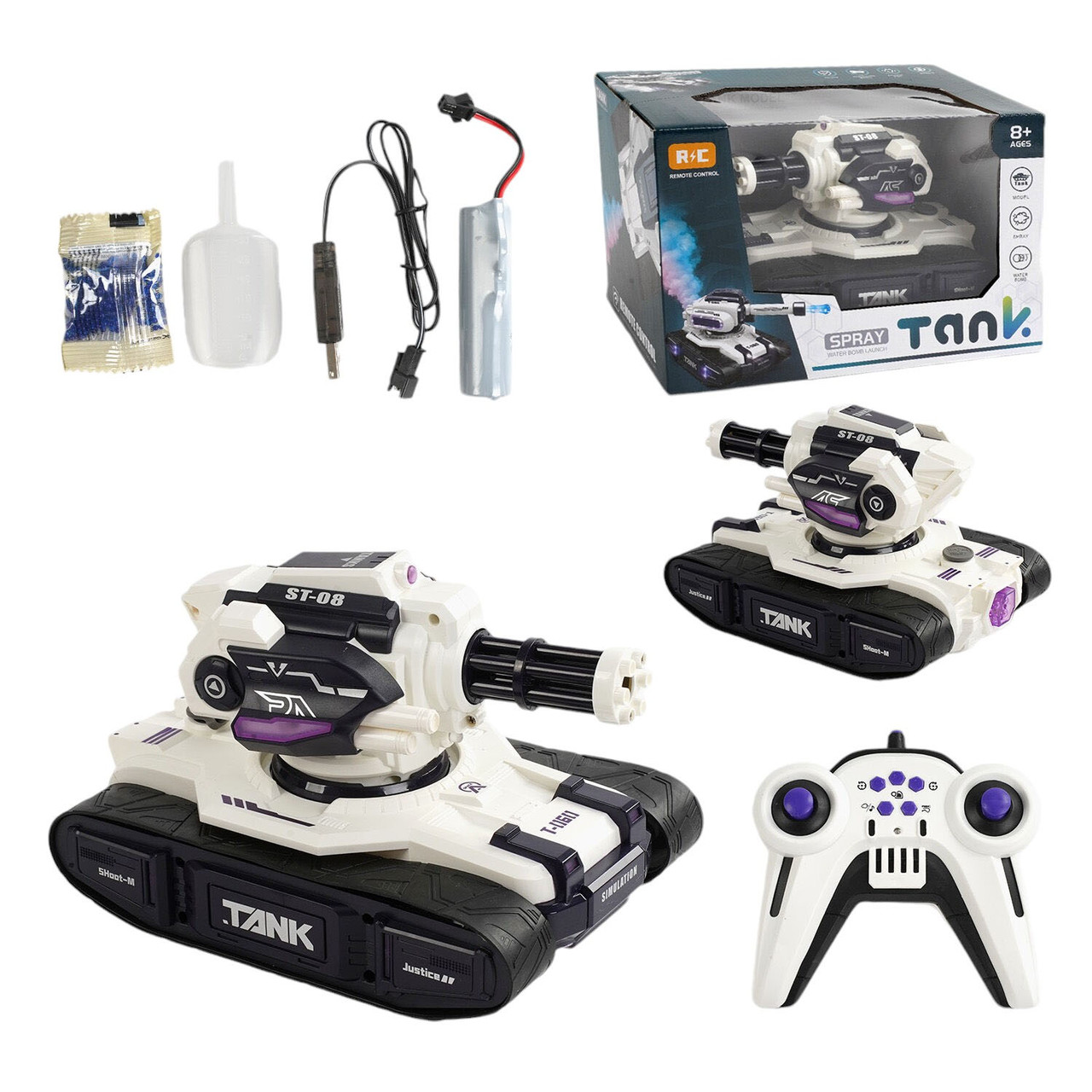 Танк на радіокеруванні (пульт 2.4 GHz, акумулятор 3.7 V, сенсорний браслет, стріляє орбізами) 399 D-9, фото 1