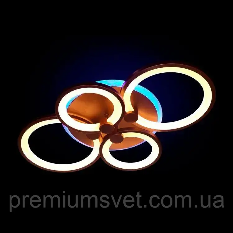 Люстра світлодіодна стельова 8022/4 CF LED 3 color dimmer, фото 1
